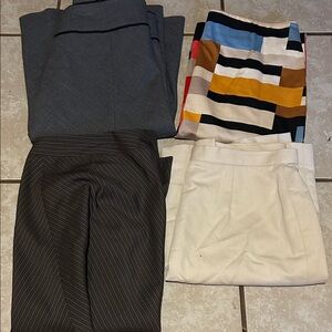 Multiples Midi Skirts in Gray, Multicolor, Black, and Cream